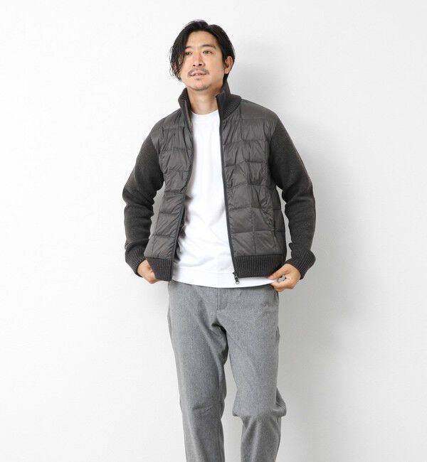 NOLLEY'S goodman「【TAION/タイオン】別注HI NECK DOWN JKT WITH SLEEVE KNIT 25AW」|ブルゾン・スタジャン|