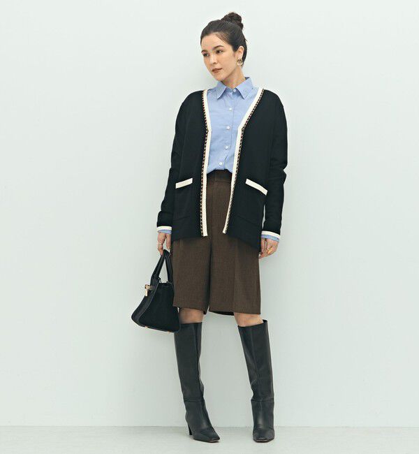 NOLLEY'S「チェーンブレード長めVネックカーディガン」|カーディガン|