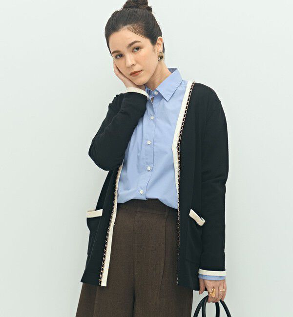 NOLLEY'S「チェーンブレード長めVネックカーディガン」|カーディガン|