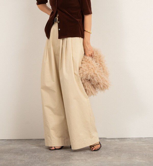 MAQWEL「【MAQWEL/マクウェル】ウォッシャブルタックワイドパンツ」|その他|