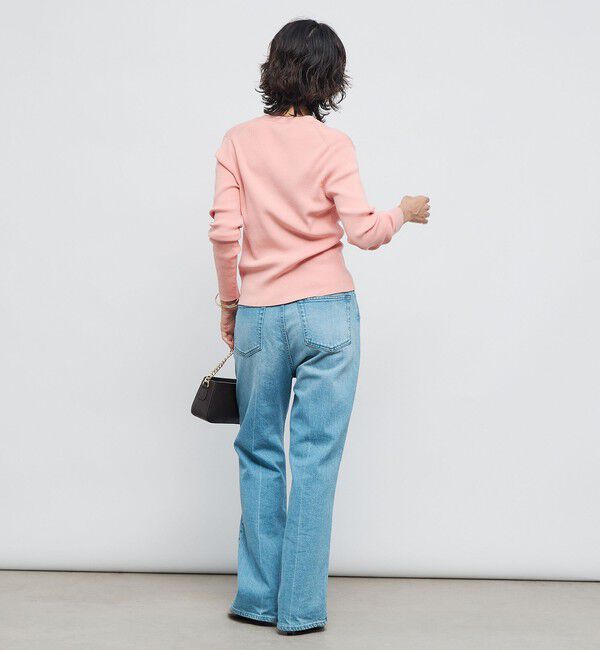 NOLLEY'S「《手洗い可能》リブ斜め柄Vネックカーディガン」|カーディガン|