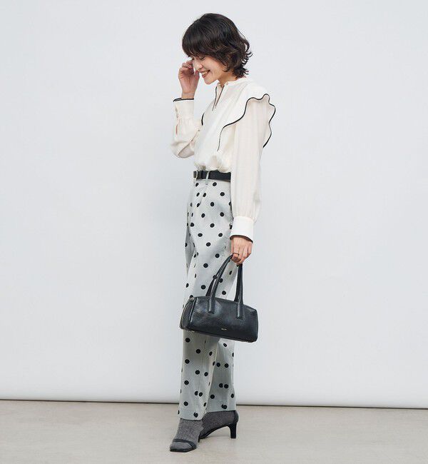 NOLLEY'S「ウォッシャブル配色パイピングブラウス」|シャツ・ブラウス|