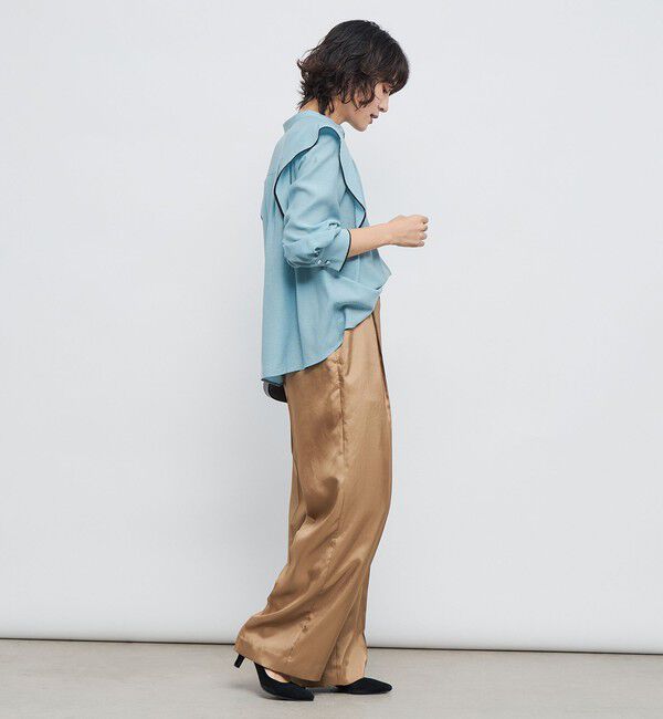 NOLLEY'S「ウォッシャブル配色パイピングブラウス」|シャツ・ブラウス|