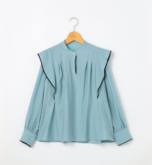 NOLLEY'S「ウォッシャブル配色パイピングブラウス」|シャツ・ブラウス|