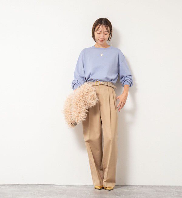 NOLLEY'S「《手洗い可能》《アンサンブル対応》バウンドウールクルーネックプルオーバー」|ニット・セーター|