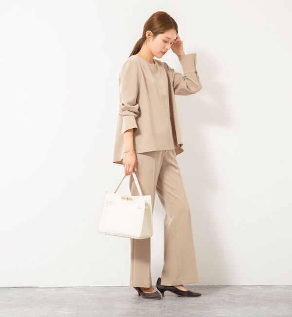 NOLLEY'S「《セットアップ対応》ウォッシャブルストレッチギャババックスリットパンツ」|その他|