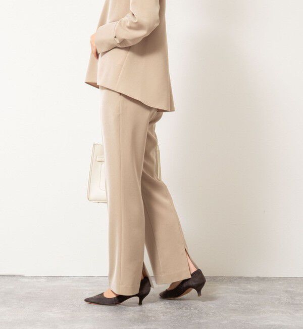 NOLLEY'S「《セットアップ対応》ウォッシャブルストレッチギャババックスリットパンツ」|その他|