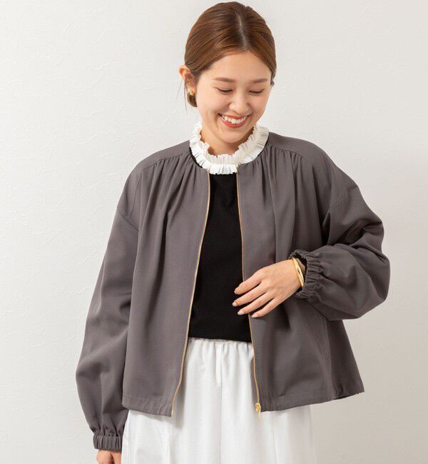 NOLLEY'S「ウォッシャブルジップアップブルゾン」|ブルゾン・スタジャン|