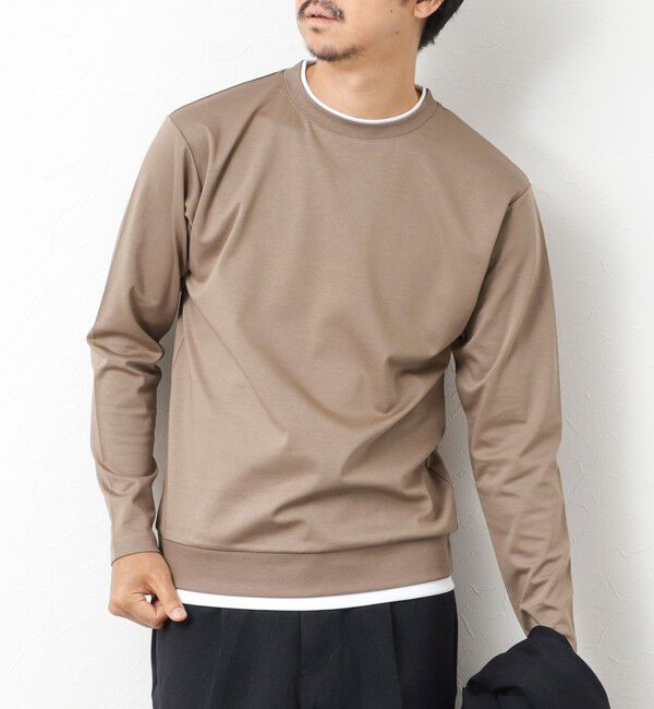 NOLLEY'S goodman「ハイゲージ スーピマコットン ダブルカラーTee 25AW」|Tシャツ・カットソー|ベージュ