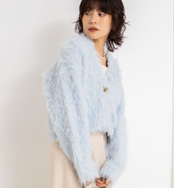 NOLLEY'S sophi「《手洗い可能》カール起毛ショートカーディガン」|カーディガン|