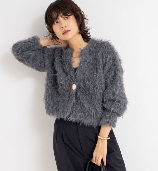 NOLLEY'S sophi「《手洗い可能》カール起毛ショートカーディガン」|カーディガン|