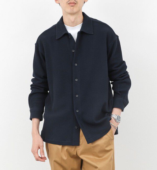 NOLLEY'S goodman「ウォッシャブル ニットシャツ 25AW」|シャツ・ブラウス|ネイビー