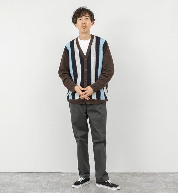 NOLLEY'S goodman「ウォッシャブル 抗菌加工 フロントストライプ 7Gカーディガン 25AW」|ニット・セーター|