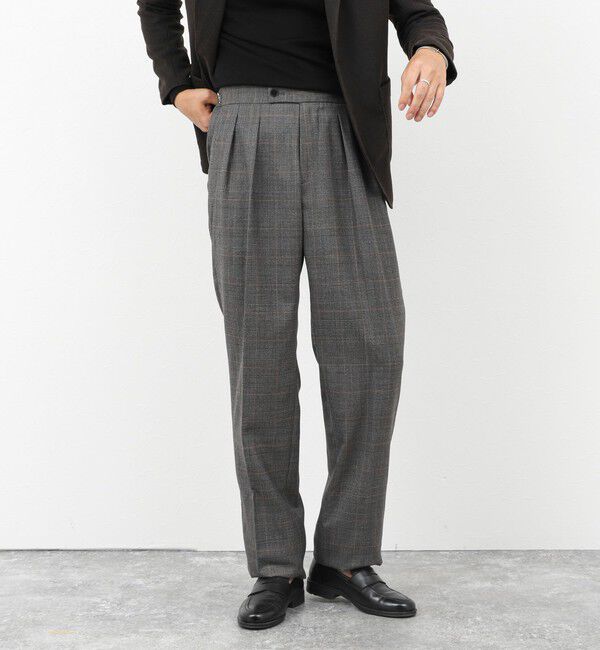 NOLLEY'S goodman「SOLOTEX ストレッチサキソニー NSN2タックスラックス 25AW」|スラックス|グレー系その他