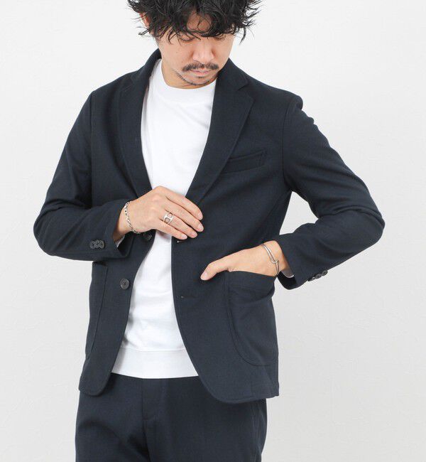 NOLLEY'S goodman「《セットアップ対応》【Active Jersey】ホームスパン ストレッチイージーJK」|テーラードジャケット|