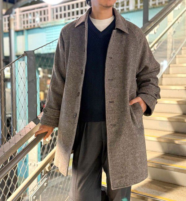 NOLLEY'S goodman「《ビジカジ対応》尾州ビーバーステンカラーコート 25AW」|ステンカラーコート|