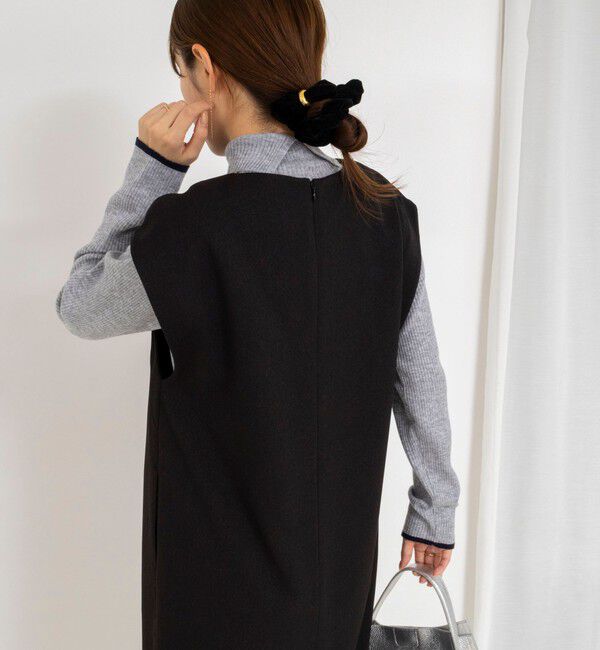 NOLLEY'S「ウォッシャブルフラノ風ジャンパーワンピース」|ワンピース|