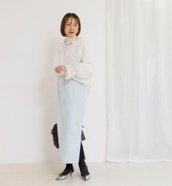 NOLLEY'S sophi「ウォッシャブルオーガンジーフリルブラウス」|シャツ・ブラウス|