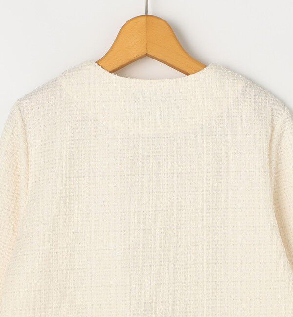 NOLLEY'S「ウォッシャブルツィーディージャージジャケット」|ノーカラージャケット|