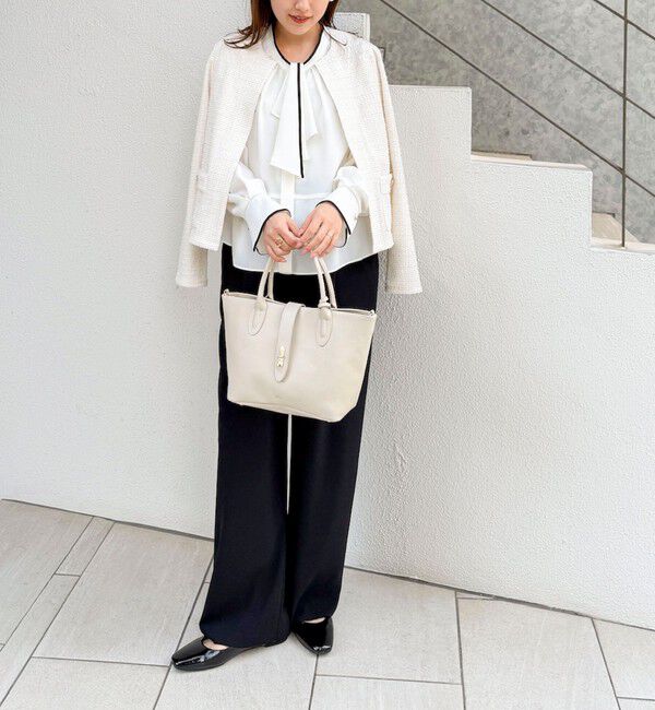 NOLLEY'S「ウォッシャブルツィーディージャージジャケット」|ノーカラージャケット|