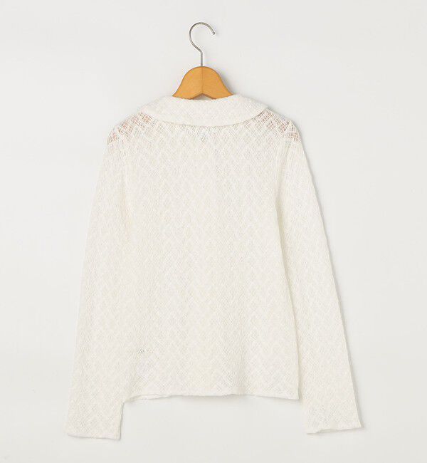 NOLLEY'S「ウォッシャブル襟付きレースカーディガン」|カーディガン|