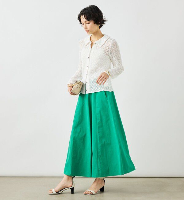 NOLLEY'S「ウォッシャブル襟付きレースカーディガン」|カーディガン|