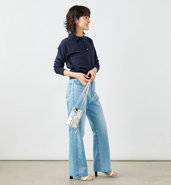 NOLLEY'S「《手洗い可能》コットンテックスポロニット」|ニット・セーター|