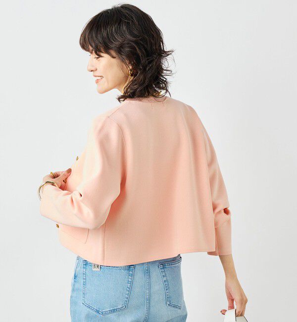 NOLLEY'S「《手洗い可能》ビオグレースミラノリブジャケット」|カーディガン|