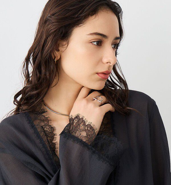 NOLLEY'S sophi「ウォッシャブルレーストリミングオーガンジーブラウス」|シャツ・ブラウス|