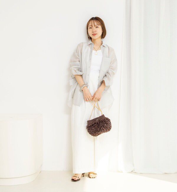 NOLLEY'S「ウォッシャブルプレミアムテレコアシメ2WAYタンク」|タンクトップ|