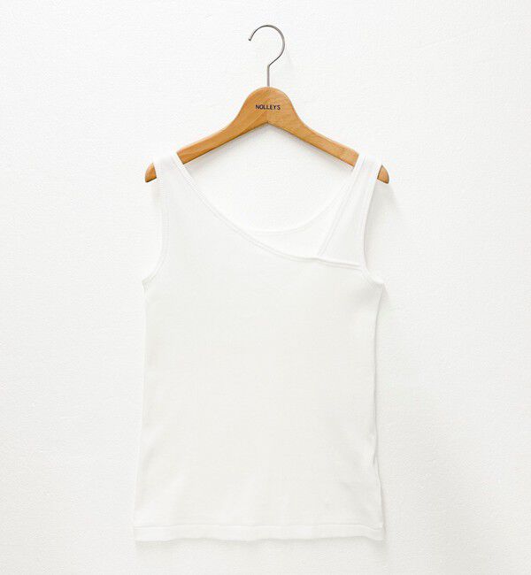 NOLLEY'S「ウォッシャブルプレミアムテレコアシメ2WAYタンク」|タンクトップ|