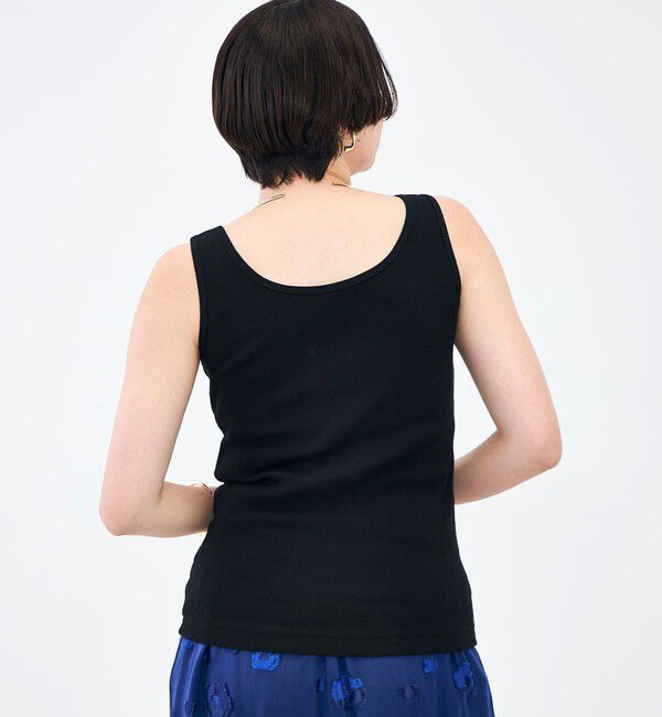 NOLLEY'S「ウォッシャブルプレミアムテレコアシメ2WAYタンク」|タンクトップ|