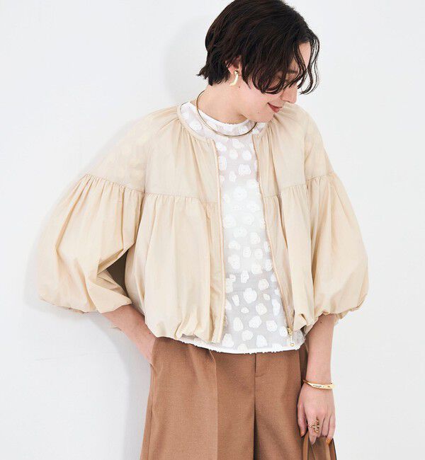 NOLLEY'S「ウォッシャブル撥水ポケッタブルボリュームブルゾン」|ブルゾン・スタジャン|