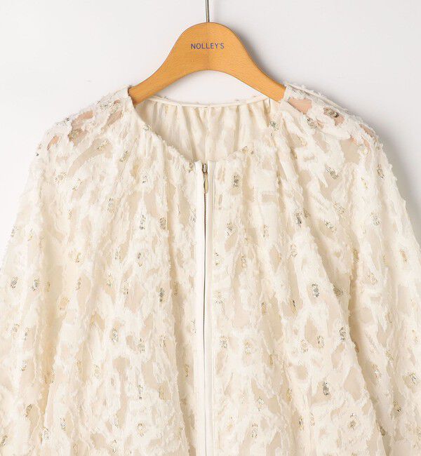 NOLLEY'S「《セットアップ対応》【KIRYU】ウォッシャブルラメジャガードブルゾン」|ブルゾン・スタジャン|