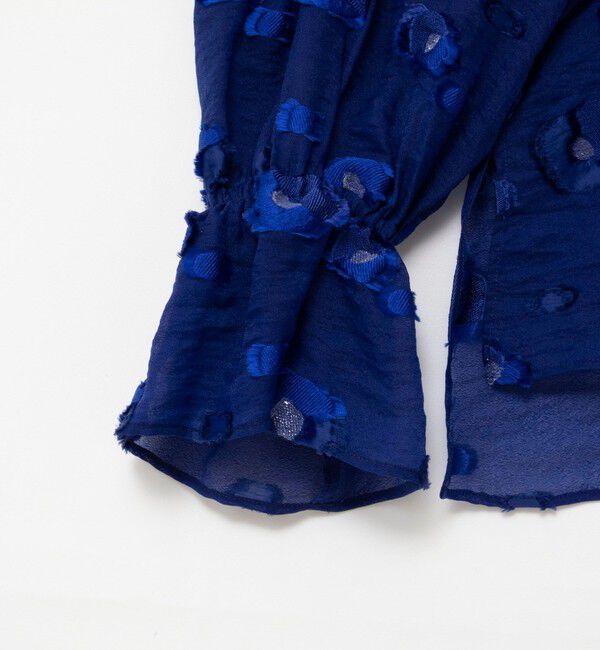 NOLLEY'S「《セットアップ対応》【KIRYU】MIXウォッシャブルフラワー柄ジャガードブラウス」|シャツ・ブラウス|