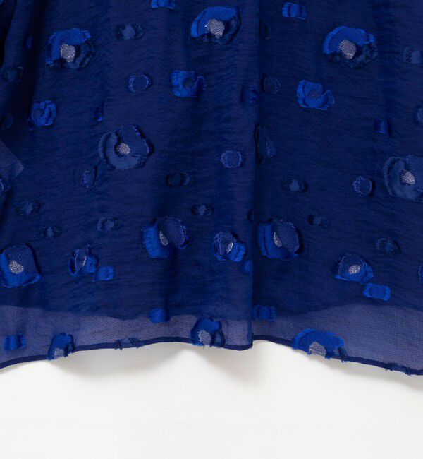 NOLLEY'S「《セットアップ対応》【KIRYU】MIXウォッシャブルフラワー柄ジャガードブラウス」|シャツ・ブラウス|