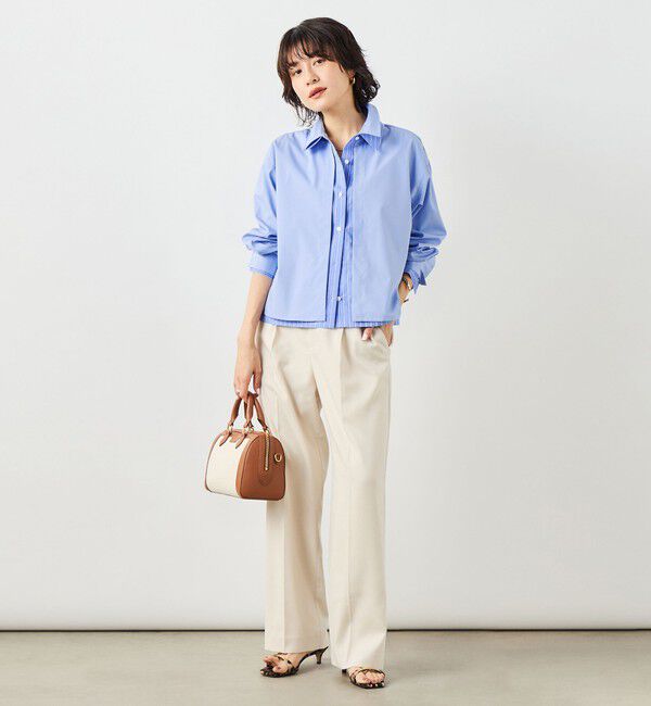 NOLLEY'S「ウォッシャブルレイヤード風ショート丈シャツ」|シャツ・ブラウス|