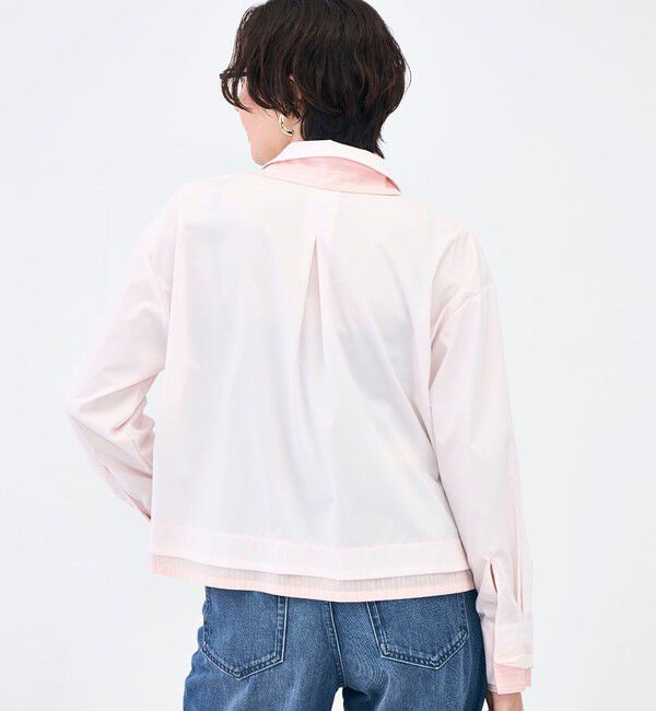 NOLLEY'S「ウォッシャブルレイヤード風ショート丈シャツ」|シャツ・ブラウス|