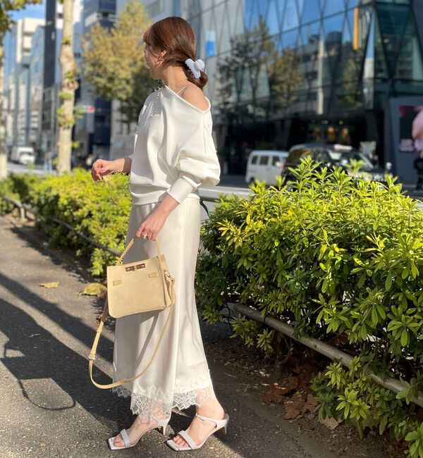 NOLLEY'S sophi「《セットアップ対応》ウォッシャブルボートネックライトダンボールプルオーバー」|Tシャツ・カットソー|