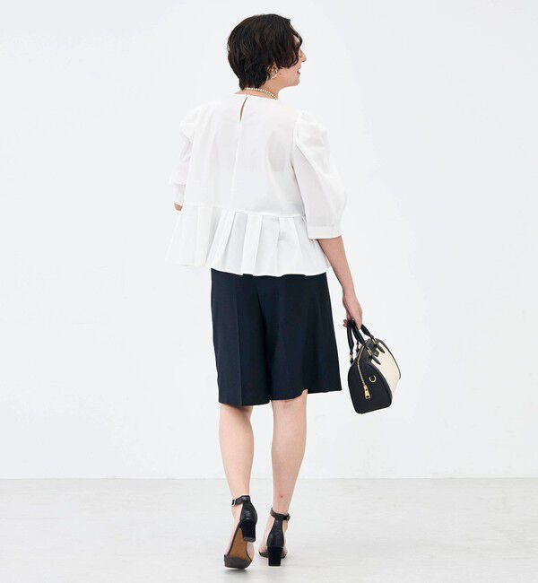 NOLLEY'S「ウォッシャブルサラドラトリコットペプラムブラウス」|シャツ・ブラウス|