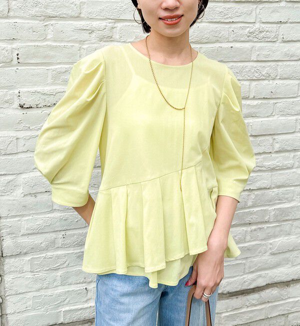NOLLEY'S「ウォッシャブルサラドラトリコットペプラムブラウス」|シャツ・ブラウス|
