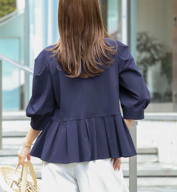 NOLLEY'S「ウォッシャブルサラドラトリコットペプラムブラウス」|シャツ・ブラウス|