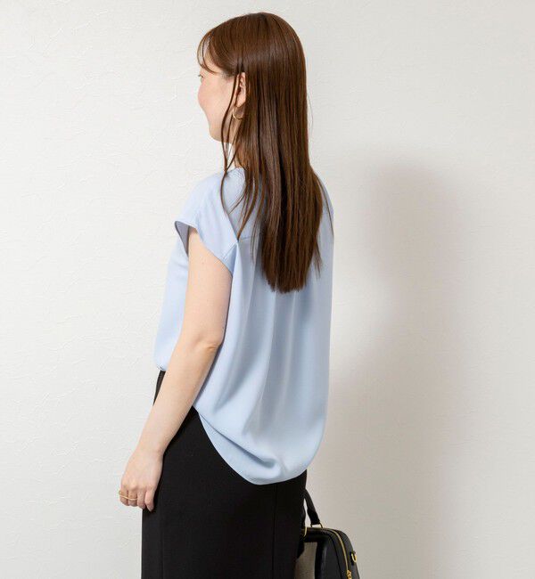 NOLLEY'S sophi「ウォッシャブルストレッチジョーゼットフロントラッフルブラウス」|シャツ・ブラウス|