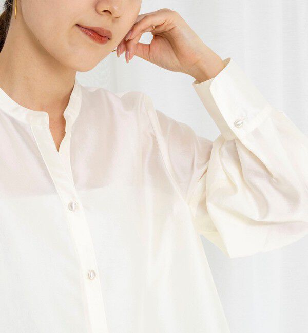 NOLLEY'S「ウォッシャブルシアー裾フリルブラウス」|シャツ・ブラウス|