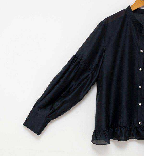 NOLLEY'S「ウォッシャブルシアー裾フリルブラウス」|シャツ・ブラウス|