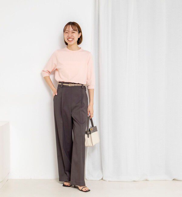 NOLLEY'S「【WEB＆一部店舗限定カラー】《手洗い可能》襟レース取り外し6分袖プルオーバー」|ニット・セーター|