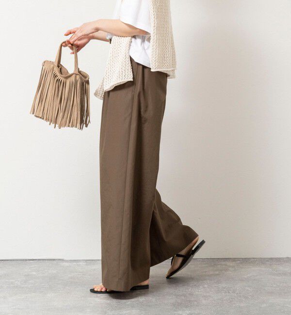 NOLLEY'S「ウォッシャブルエクセルテックタンブラー2タックワイドパンツ」|その他|