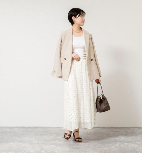 NOLLEY'S sophi「《セットアップ対応》ラメカットジャガードフレアスカート」|フレア|