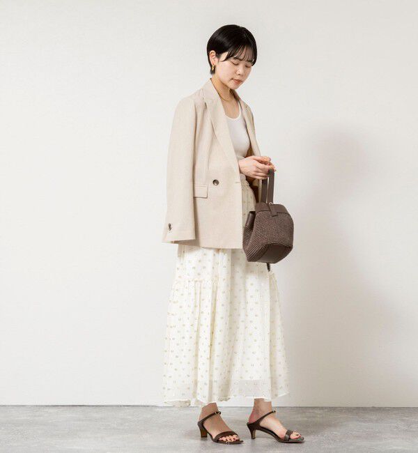 NOLLEY'S sophi「《セットアップ対応》ラメカットジャガードフレアスカート」|フレア|