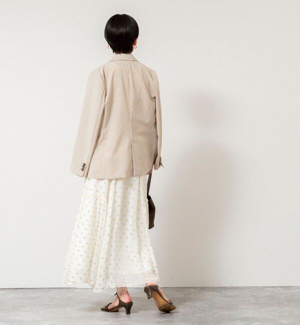 NOLLEY'S sophi「《セットアップ対応》ラメカットジャガードフレアスカート」|フレア|